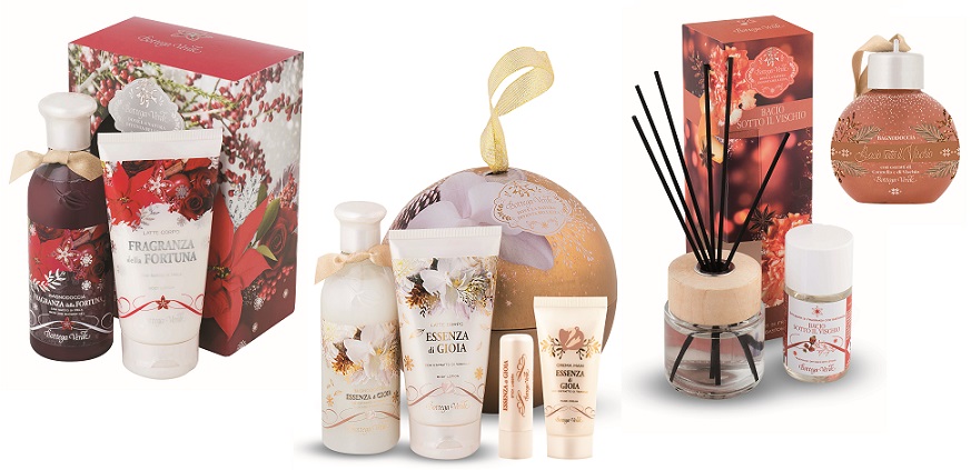 Fragranza della Fortuna, Essenza di Gioia, Bacio sotto il Vischio, Natale 2017 Bottega Verde