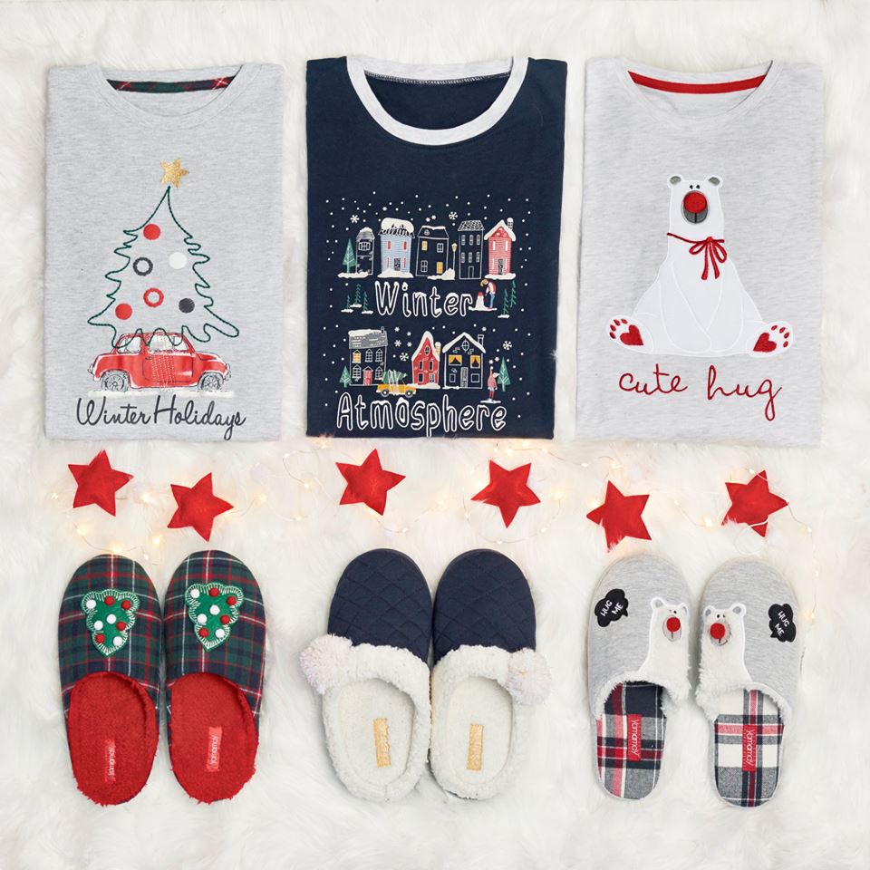 Collezione Yamamay Natale 2017, pigiami e pantofole