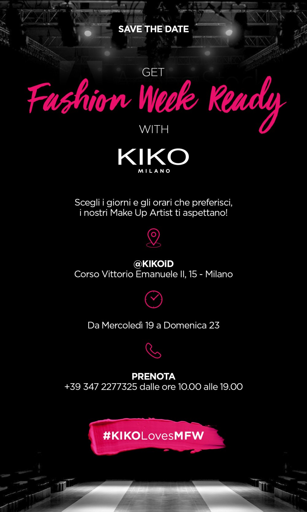 Eventi beauty aperti al pubblico durante la Milano Fashion Week di settembre