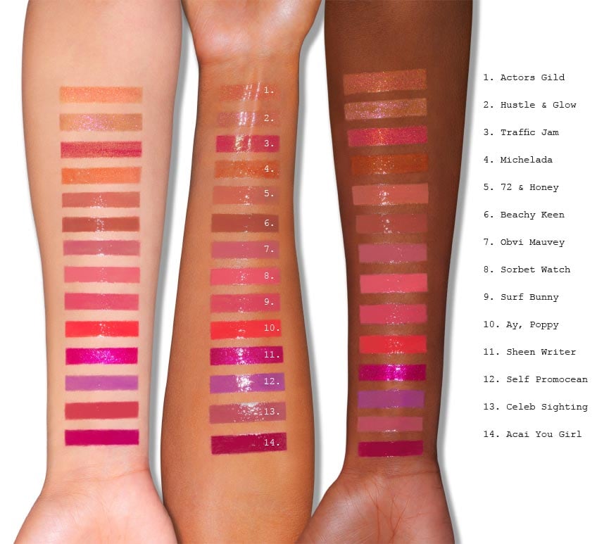 swatches Gloss Angeles Smashbox Cosmetics