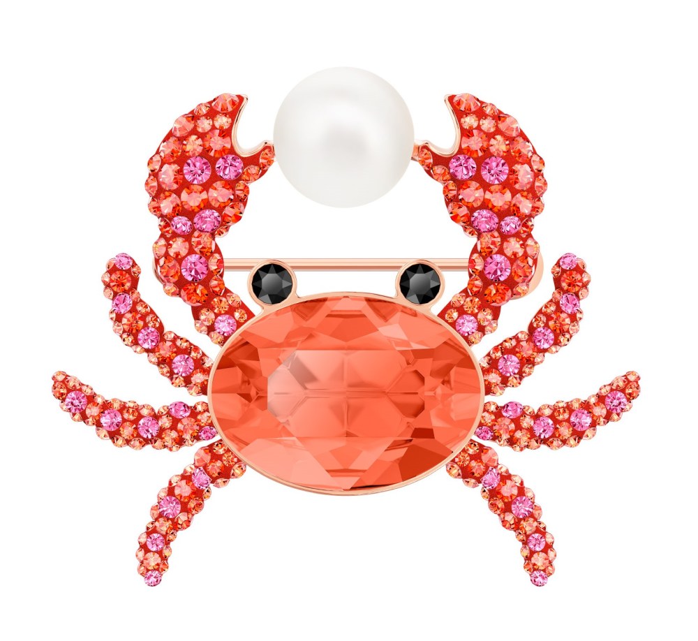 spilla Swarovski estate Ocean Crab granchio