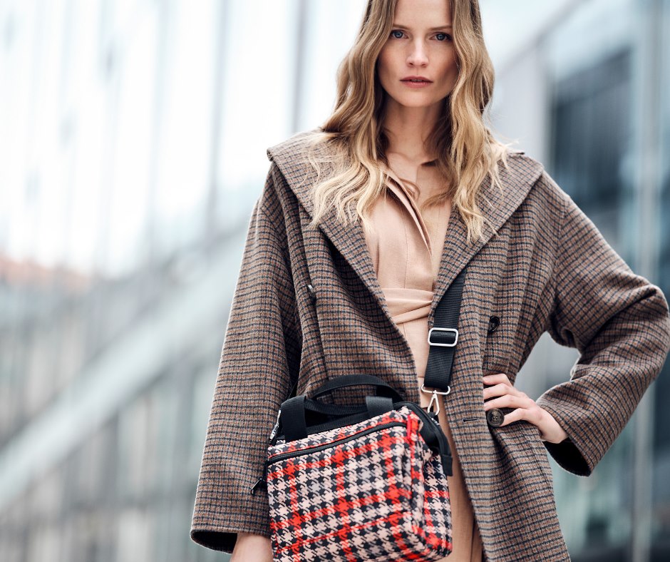 Borsa a tracolla fantasia tartan