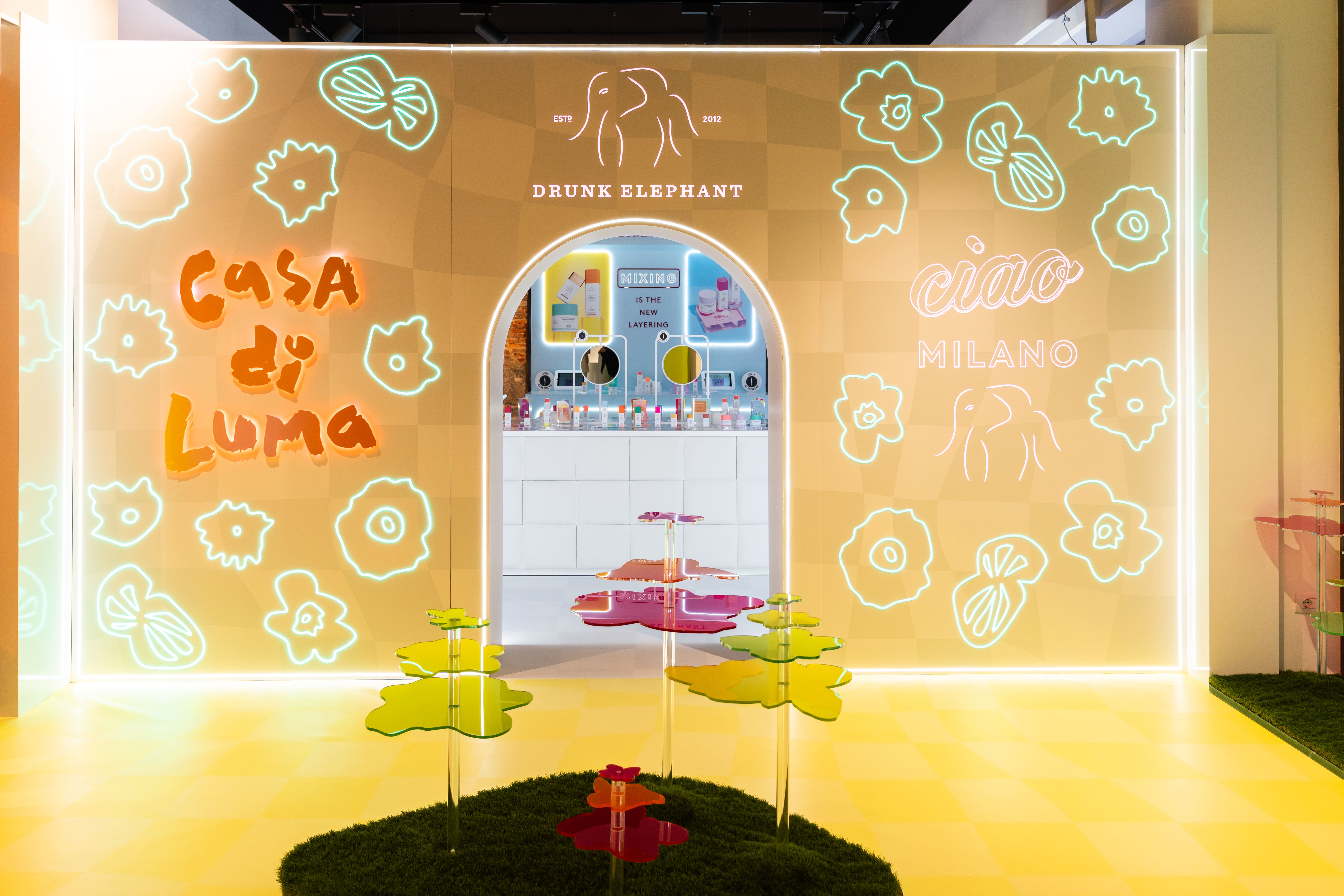 Casa di Luma Pop Up di Drunk Elephant a Milano, evento esclusivo di skincare