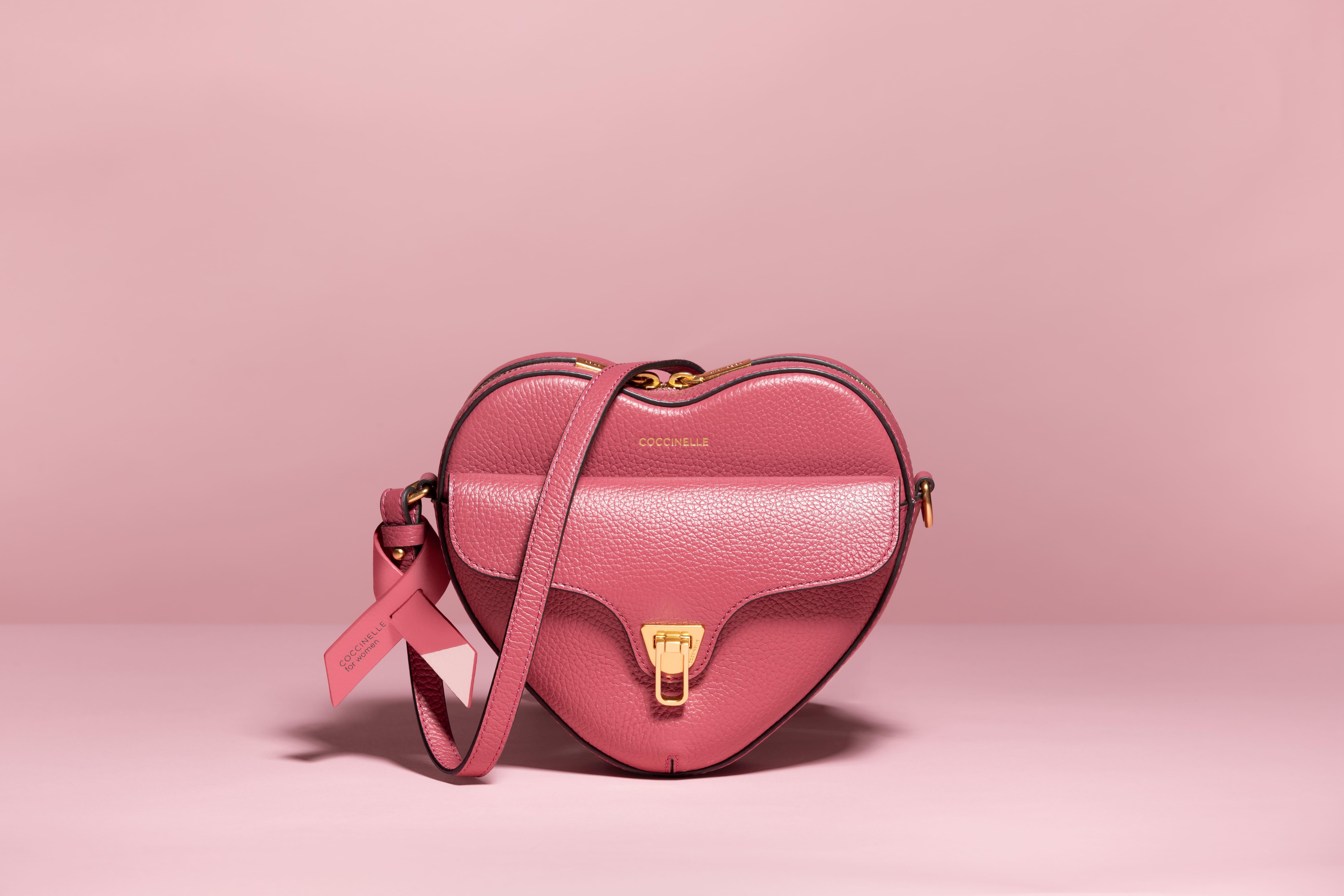Borsa Coccinelle Beat Soft Mini a cuore, tonalità Rosewood