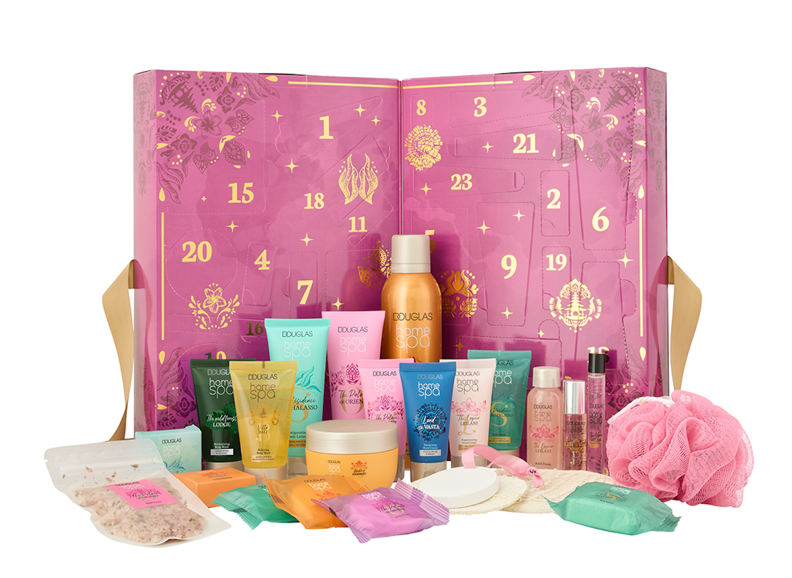 alendario dell'Avvento Home Spa Douglas 2024 con lussuosi trattamenti per il corpo