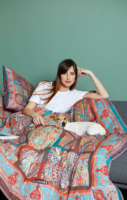 Trapuntino Scaldotto Caleffi in cotone effetto cashmere, disponibile in diverse fantasie e colori.