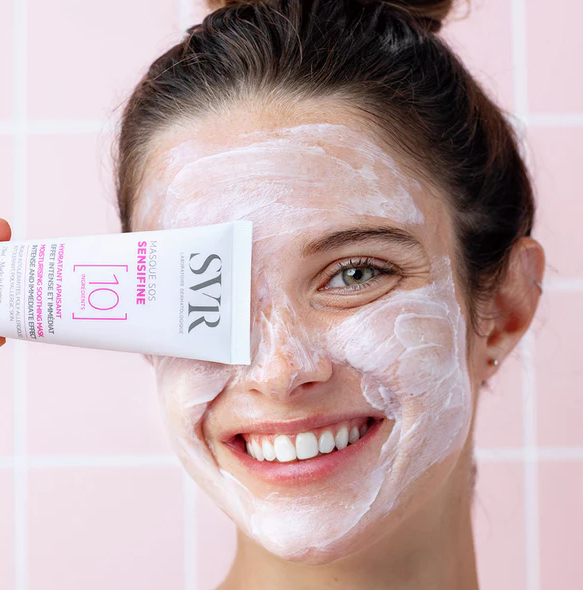 Sensifine Masque SOS di SVR, maschera idratante per pelle sensibile e disidratata