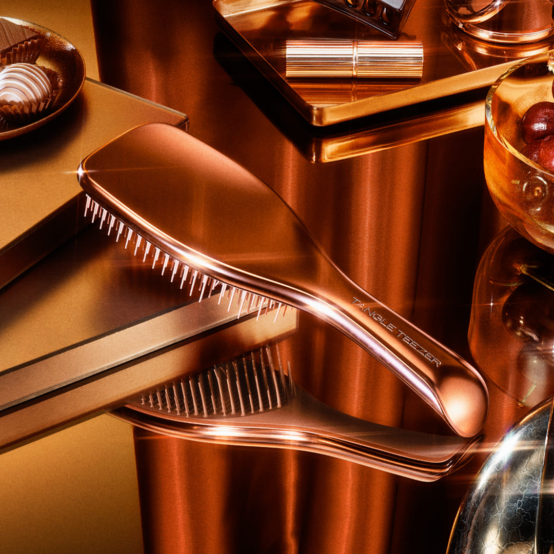 Spazzola Tangle Teezer Chrome Collection in tonalità Chocolate Bronze