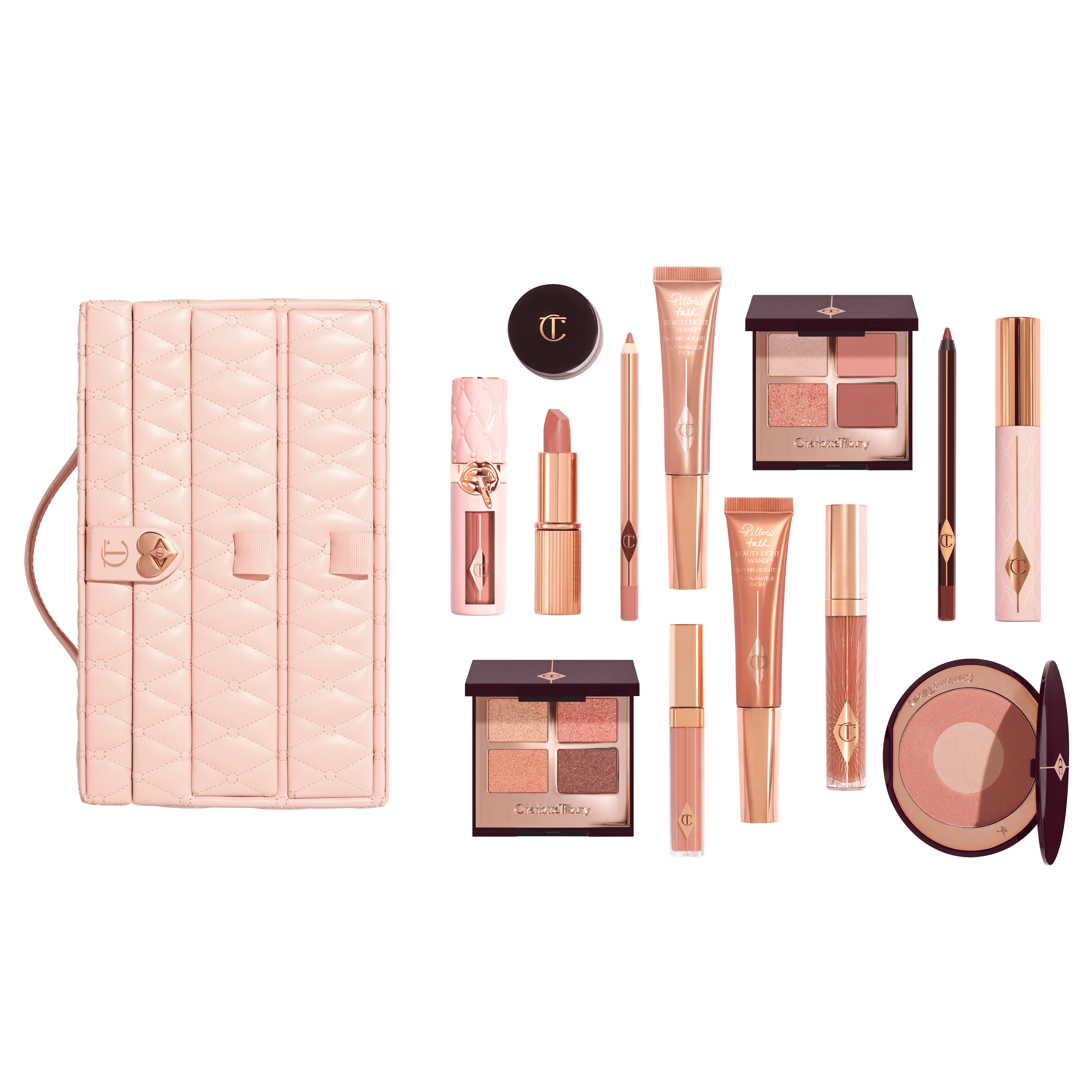 Set regalo Charlotte Tilbury Pillow Talk Dreams Come True della Holiday Collection, completo di prodotti make-up iconici