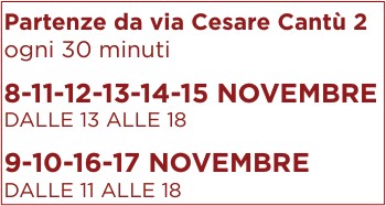 Tabella degli orari del Tram di Natale Bottega Verde a Milano, 8-17 novembre 2024