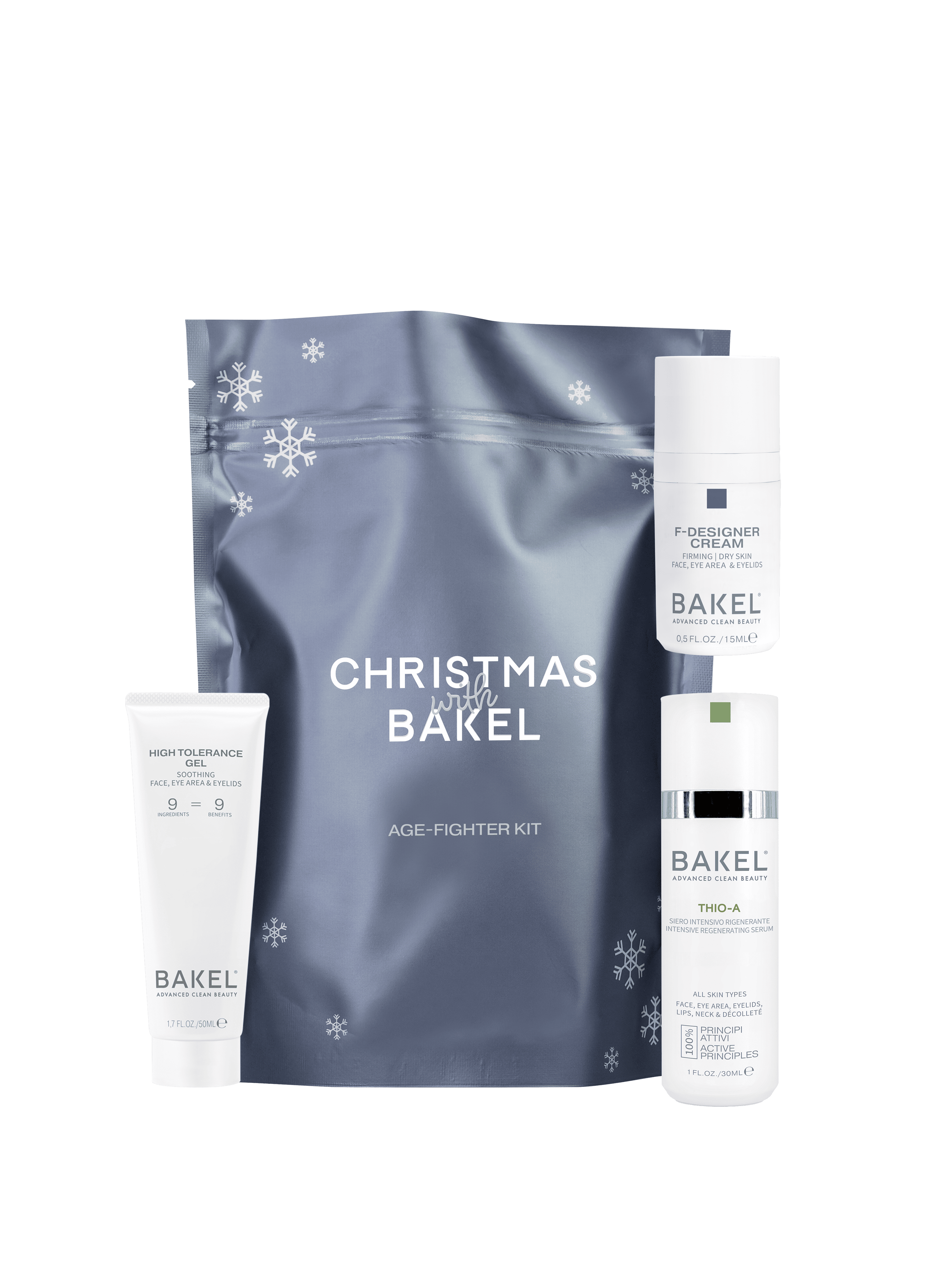 Age Fighter Kit BAKEL Natale 2024, cofanetto colore argento