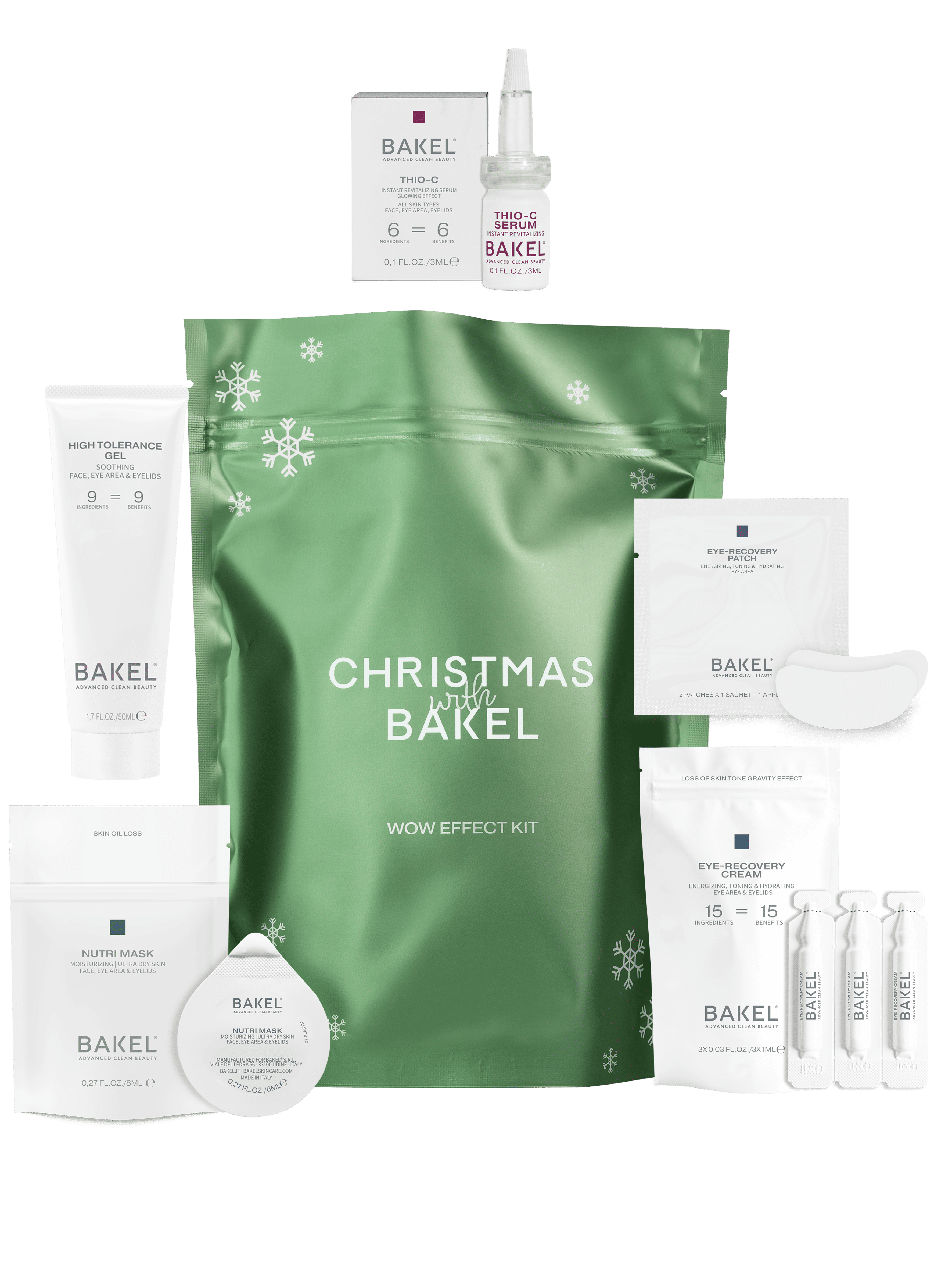 Wow Effect Kit BAKEL Natale 2024, cofanetto colore verde