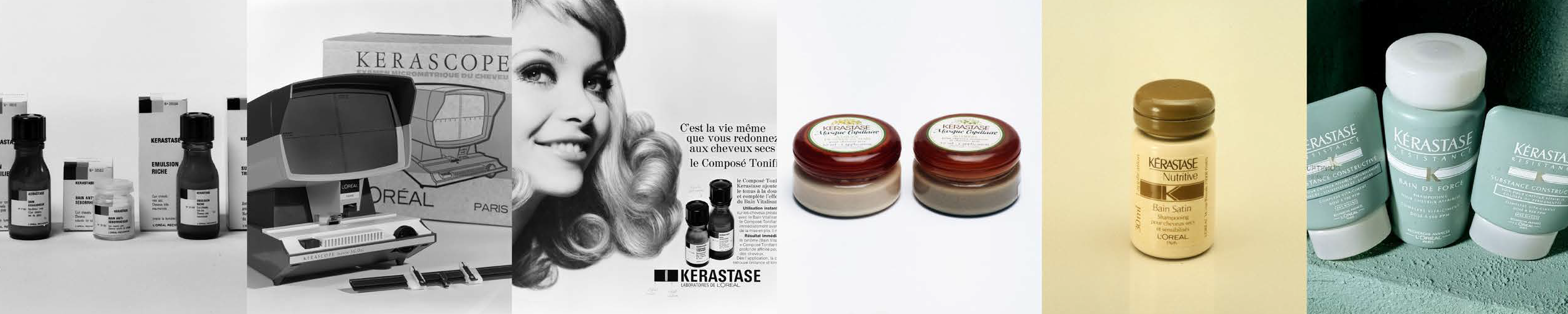 l'evoluzione delle linee Kérastase, dalle sue origini fino ai prodotti più recenti, simbolo di innovazione e lusso nella cura dei capelli.