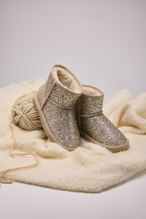 Stivaletti Gioseppo per bambini in tessuto sherpa con suola leggera e design tenero e accogliente