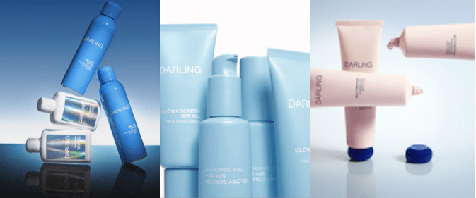 Skincare routine Darling con scrub, attivatori di luminosità e protezione solare per una pelle sana e pronta per il sole