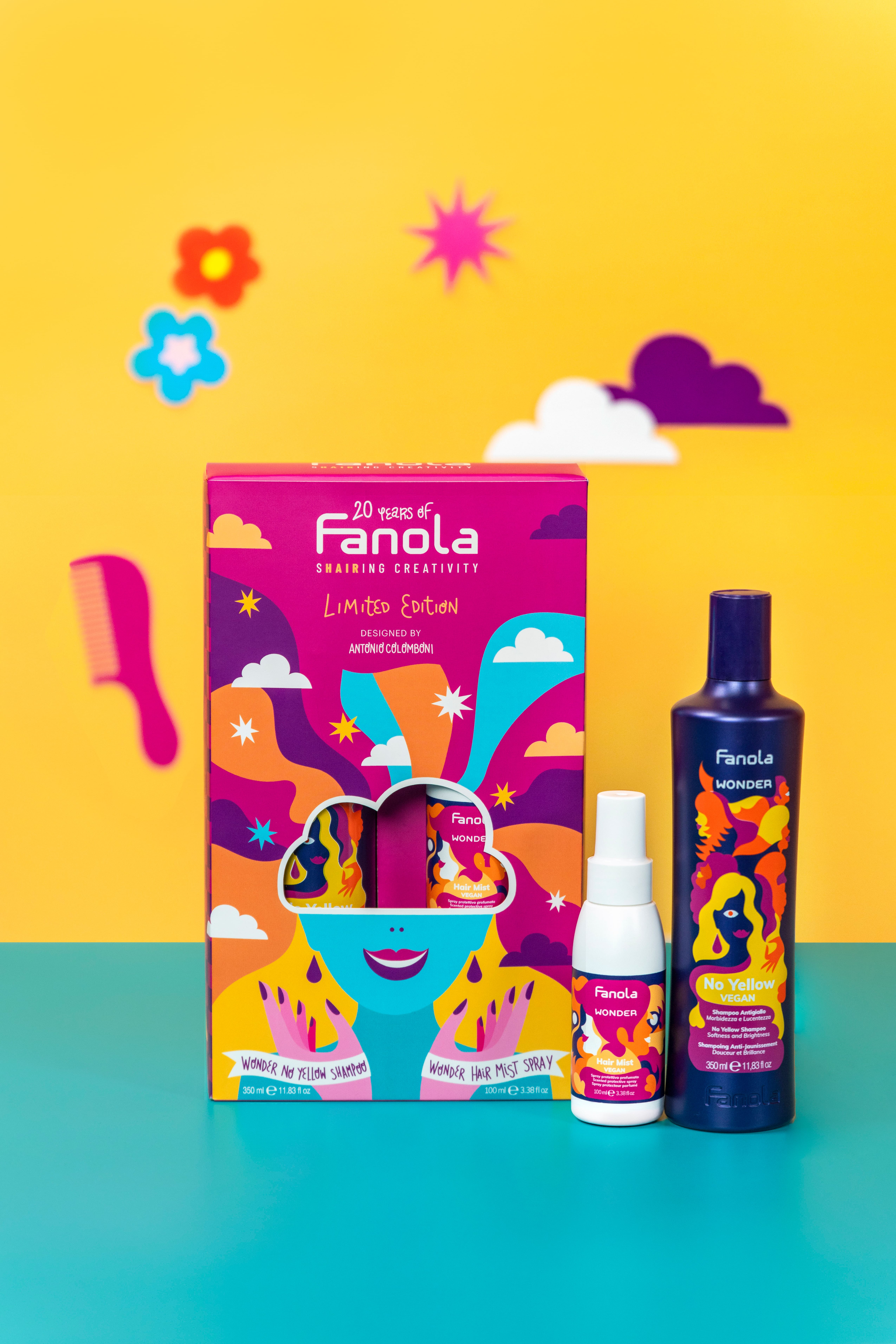 Fanola Anniversary Kit 2025 con Wonder No Yellow Shampoo e Wonder Hair Mist