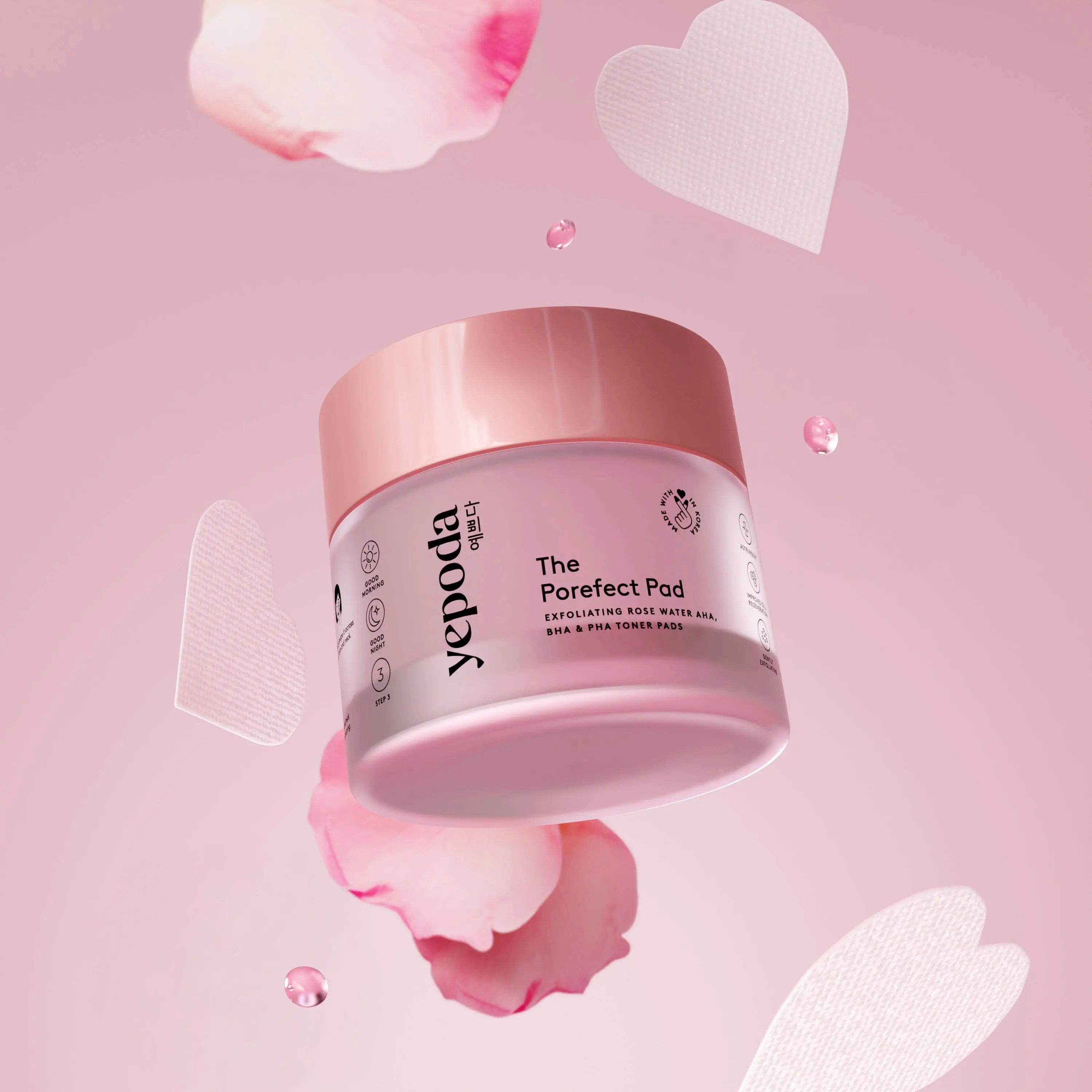 Dischetti esfolianti Yepoda The Porefect Pad a forma di cuore