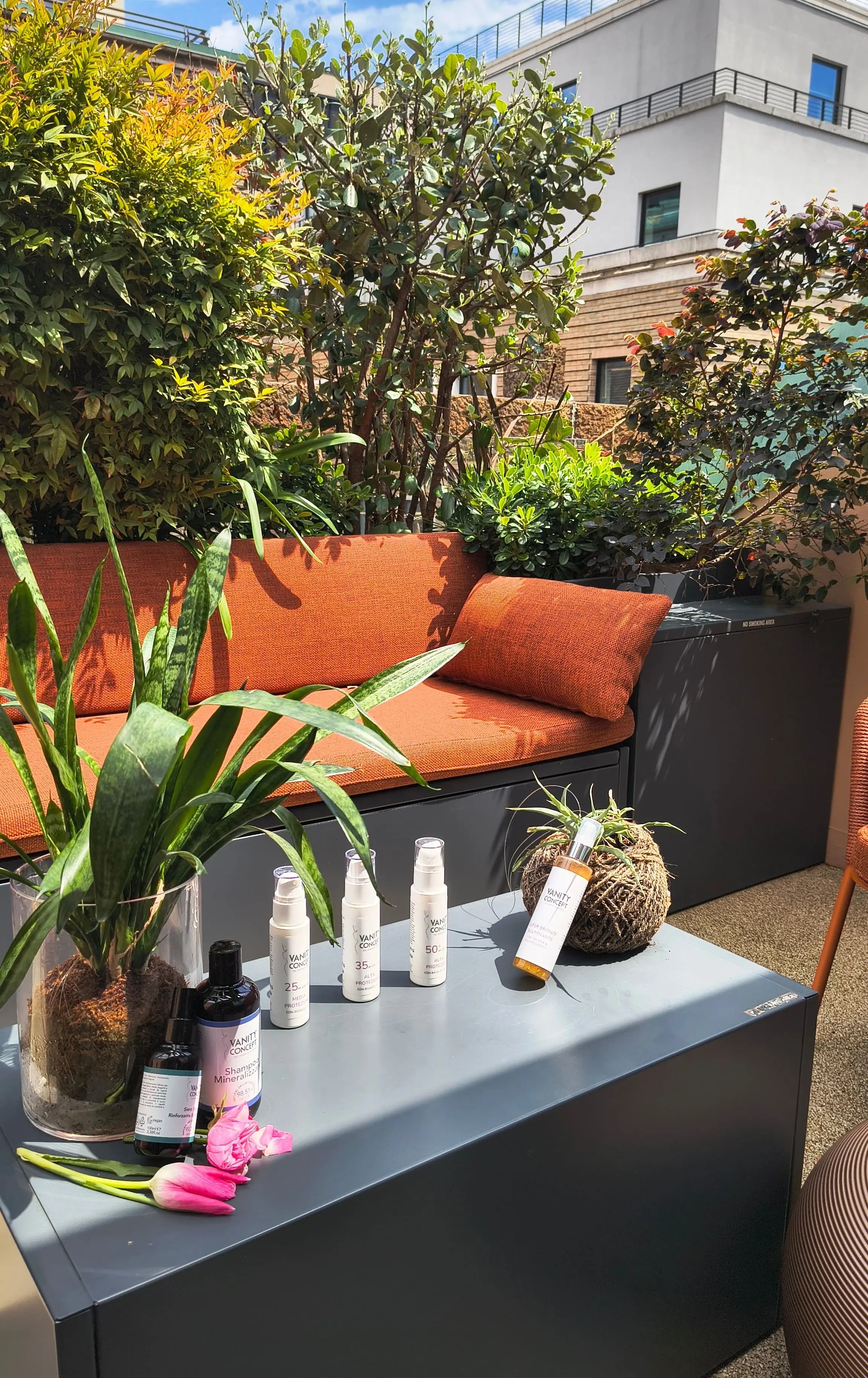 Presentazione esclusiva della linea skincare Vanity Concept a Milano, presso Spazio Illumi, rooftop con vista panoramica sul Duomo