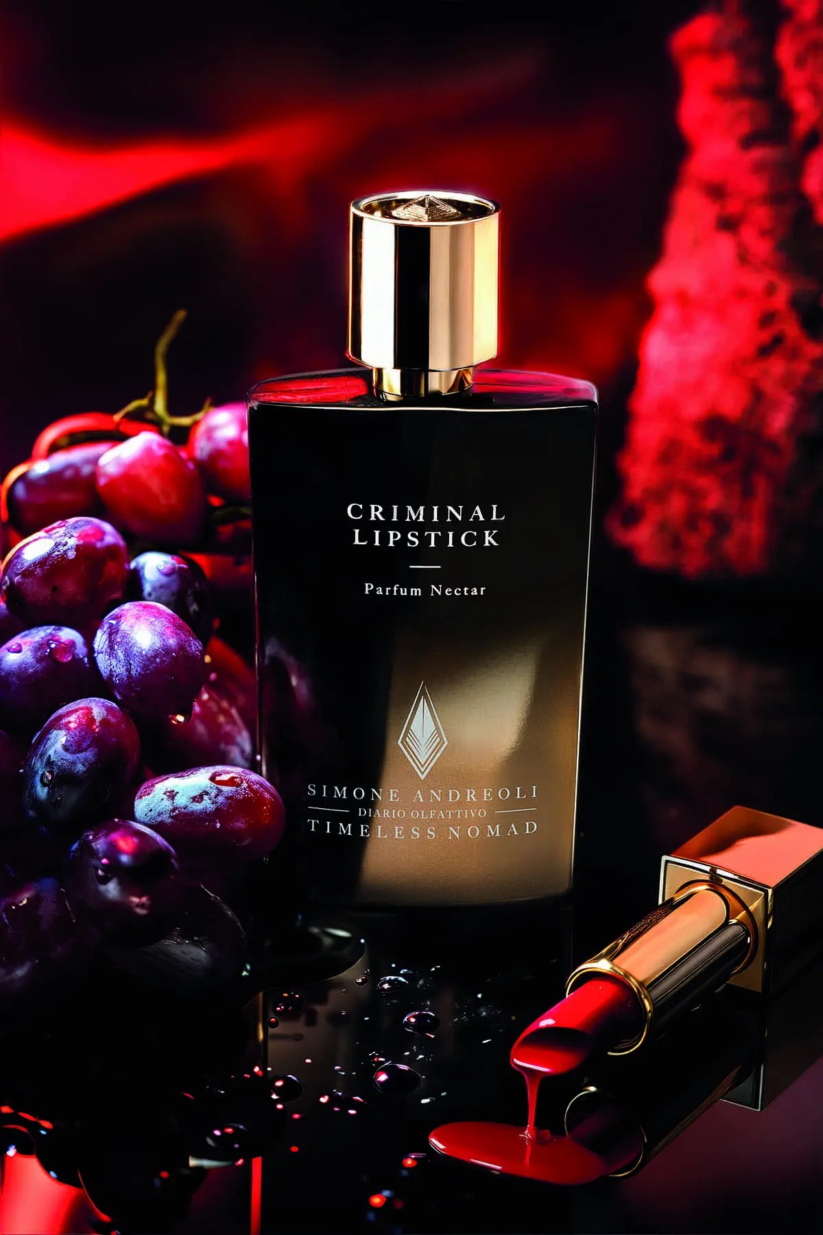 Flacone del profumo Criminal Lipstick di Simone Andreoli