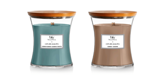 Candele WoodWick e capi Intimissimi Loungewear