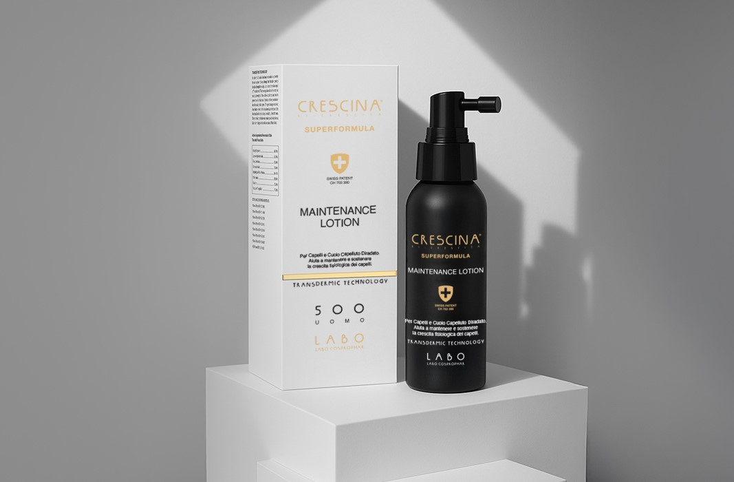 Lozione Crescina Maintenance Lotion di Labo, trattamento leggero per rinforzare i capelli e contrastare il diradamento