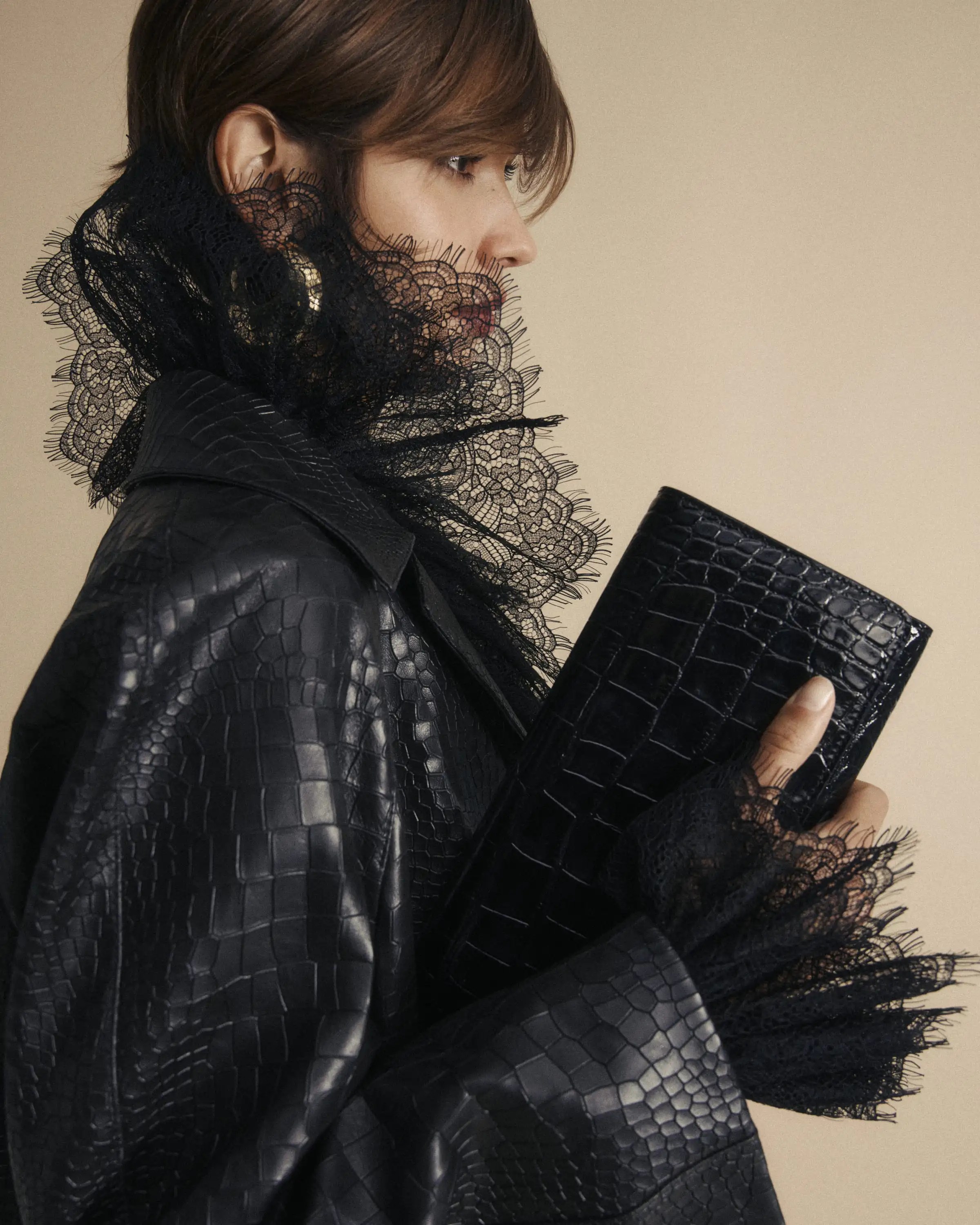 Capi in pelle della collezione Luisa Spagnoli Autunno/Inverno 2025