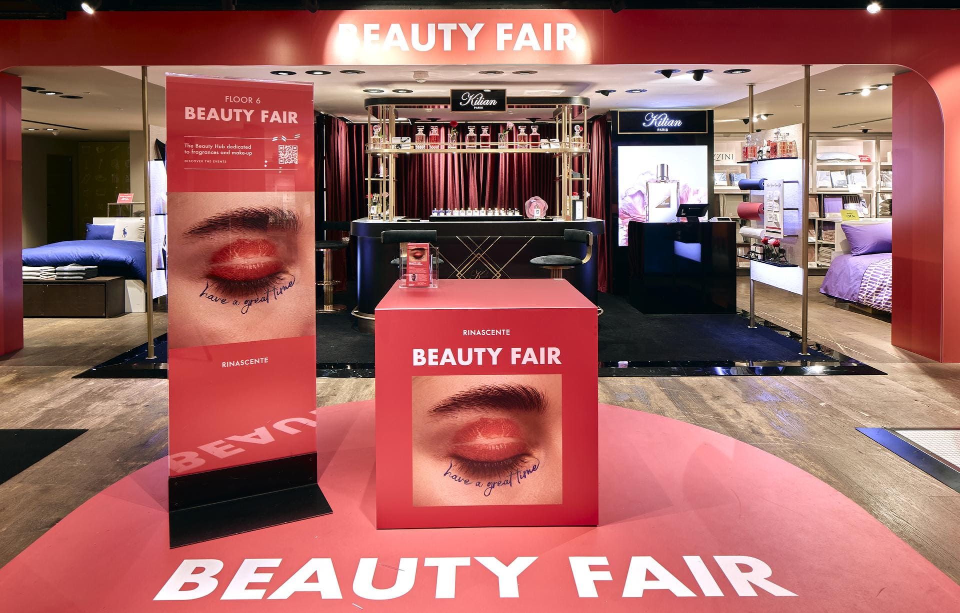 Allestimento Beauty Fair Rinascente 2026 nel flagship di Milano Piazza Duomo
