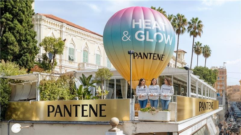 Hair Bar Pantene e mongolfiera di Villa Noseda, esperienza immersiva per capelli idratati e luminosi