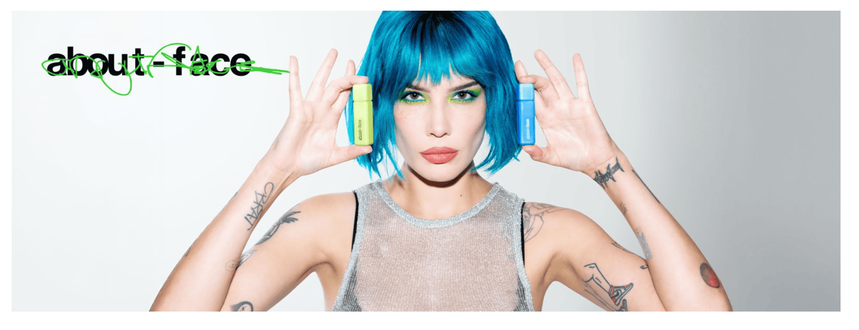 prodotti makeup about-face Douglas Italia brand Halsey