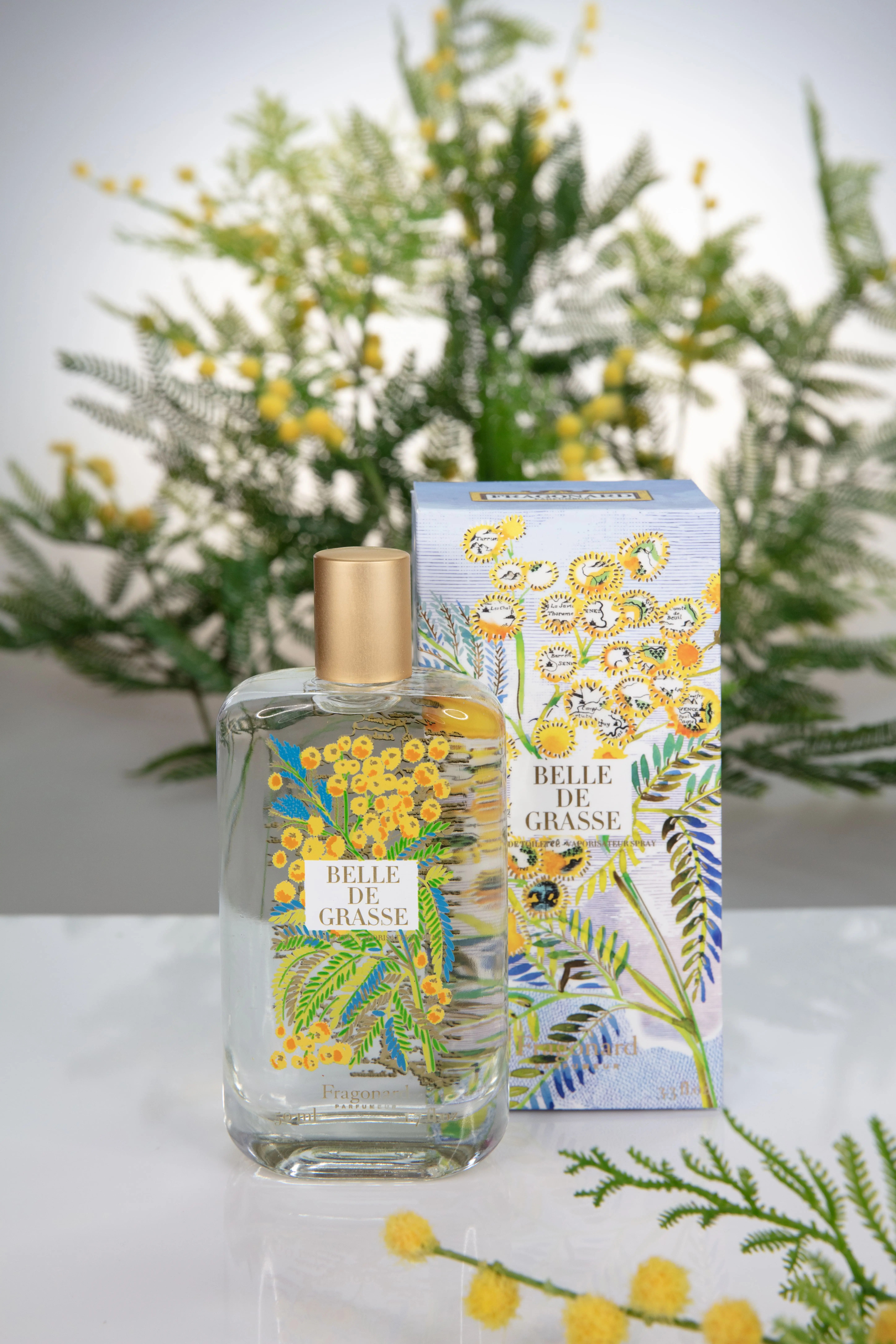 Fragonard Belle de Grasse eau de toilette con mimosa e fiori bianchi