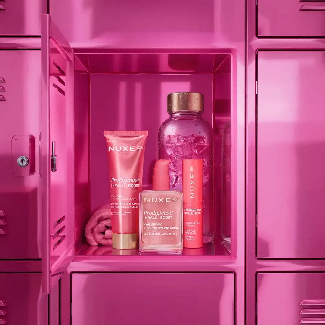 gamma completa Nuxe Prodigieuse Hyalu Boost trattamenti viso illuminanti