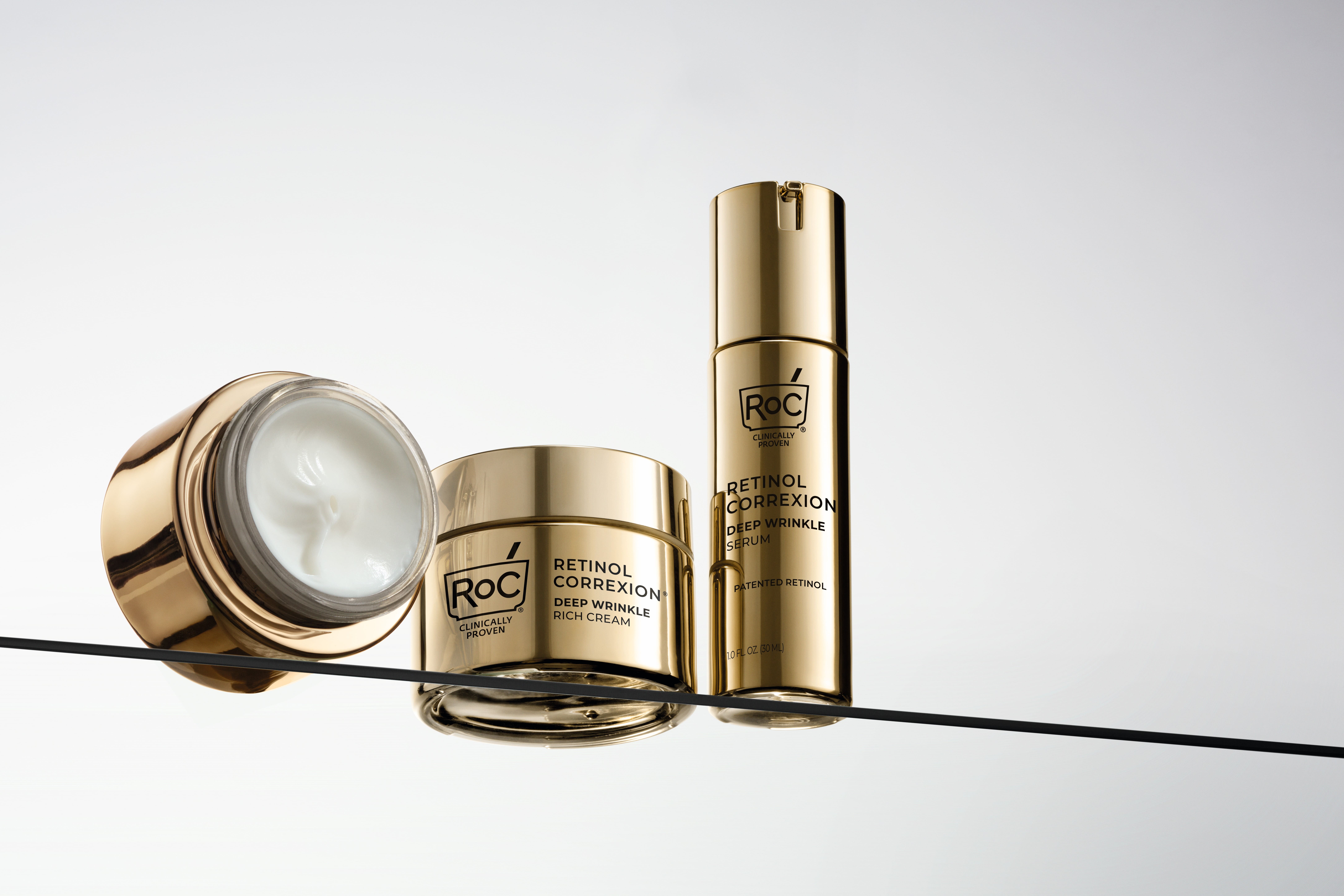 crema e siero viso Retinol Correxion Deep Wrinkle anti rughe profonde retinolo RoC