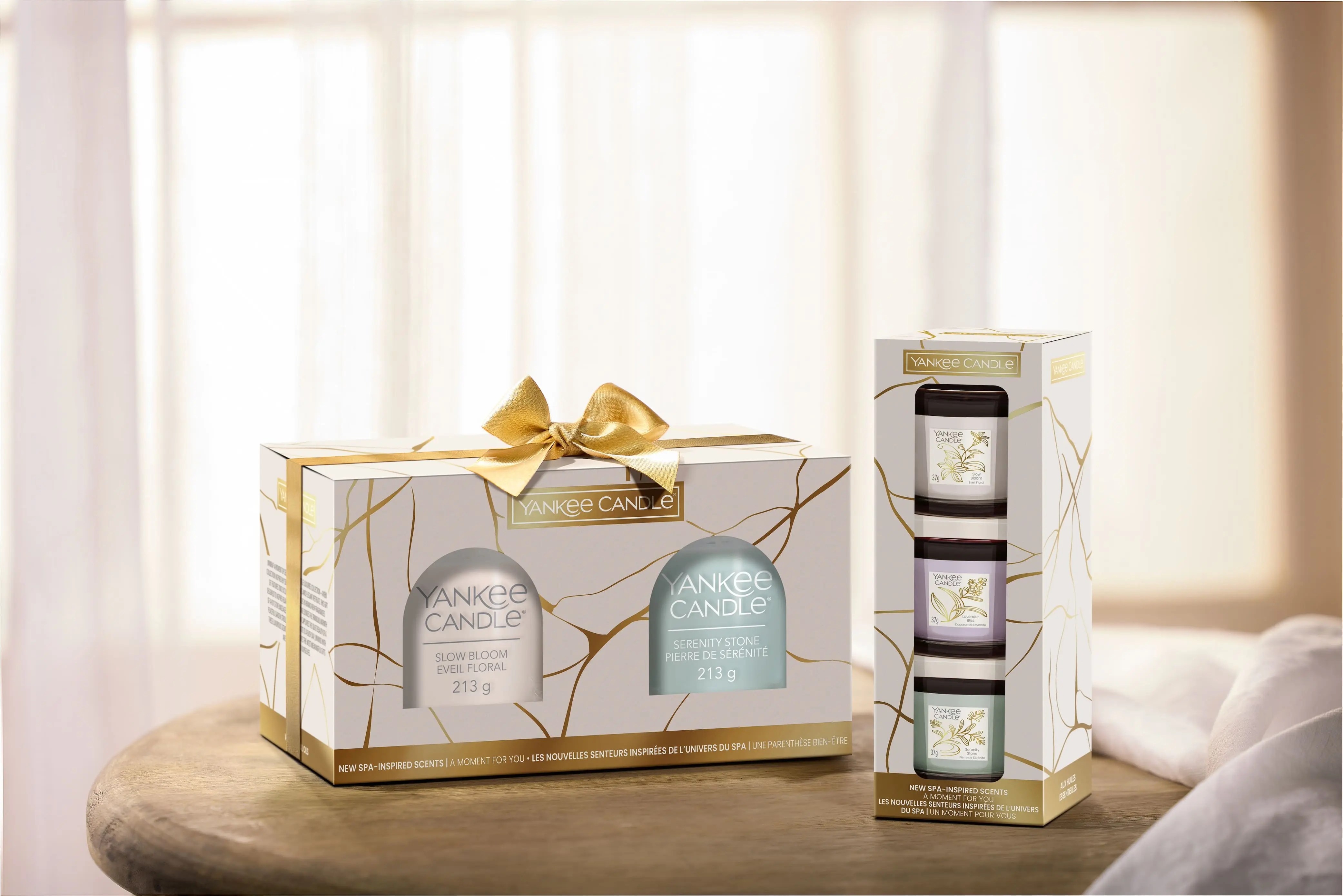 Set regalo Yankee Candle Little Luxuries: 2 candele e 3 votive in vetro