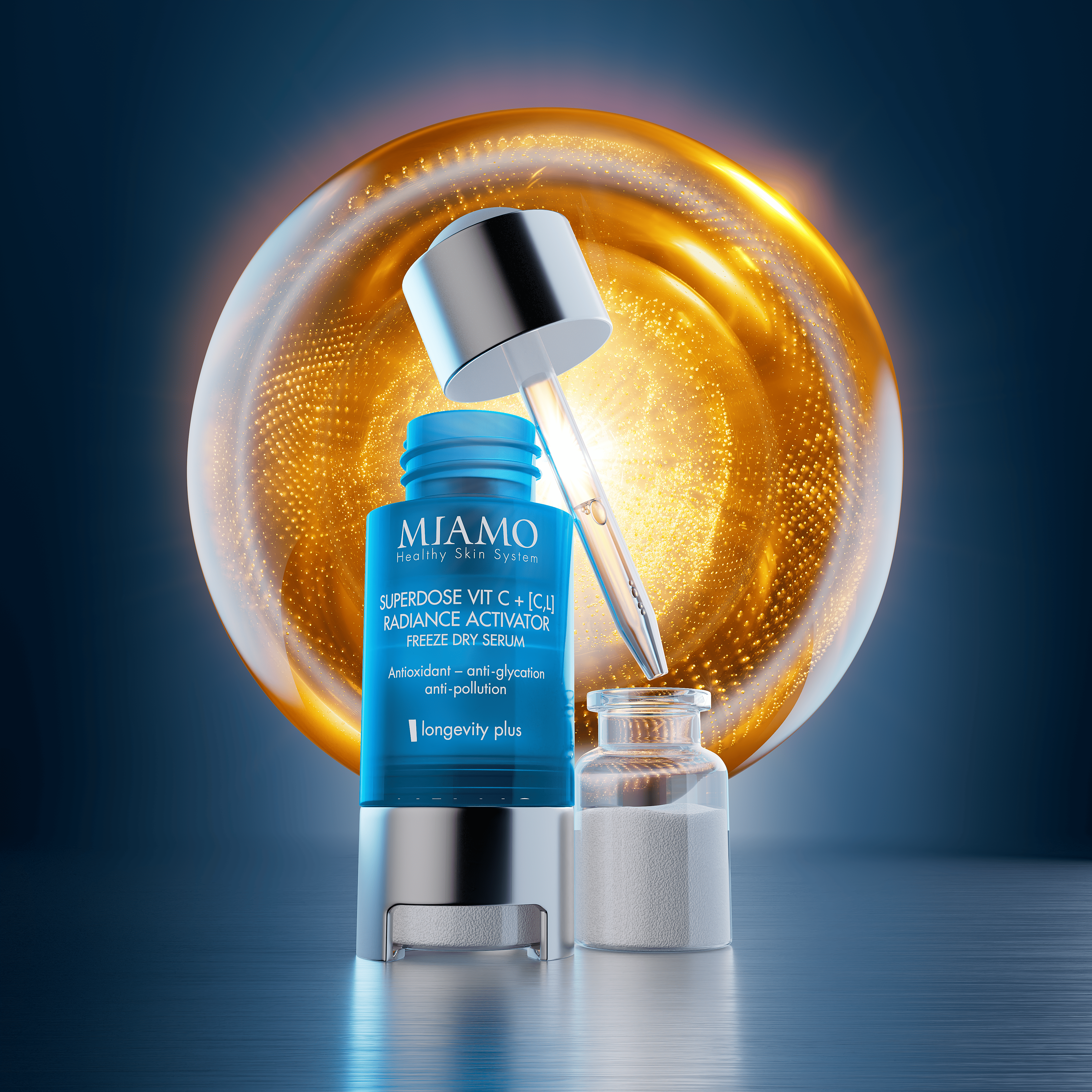 ampolla doppia camera siero vitamina C Miamo attivazione