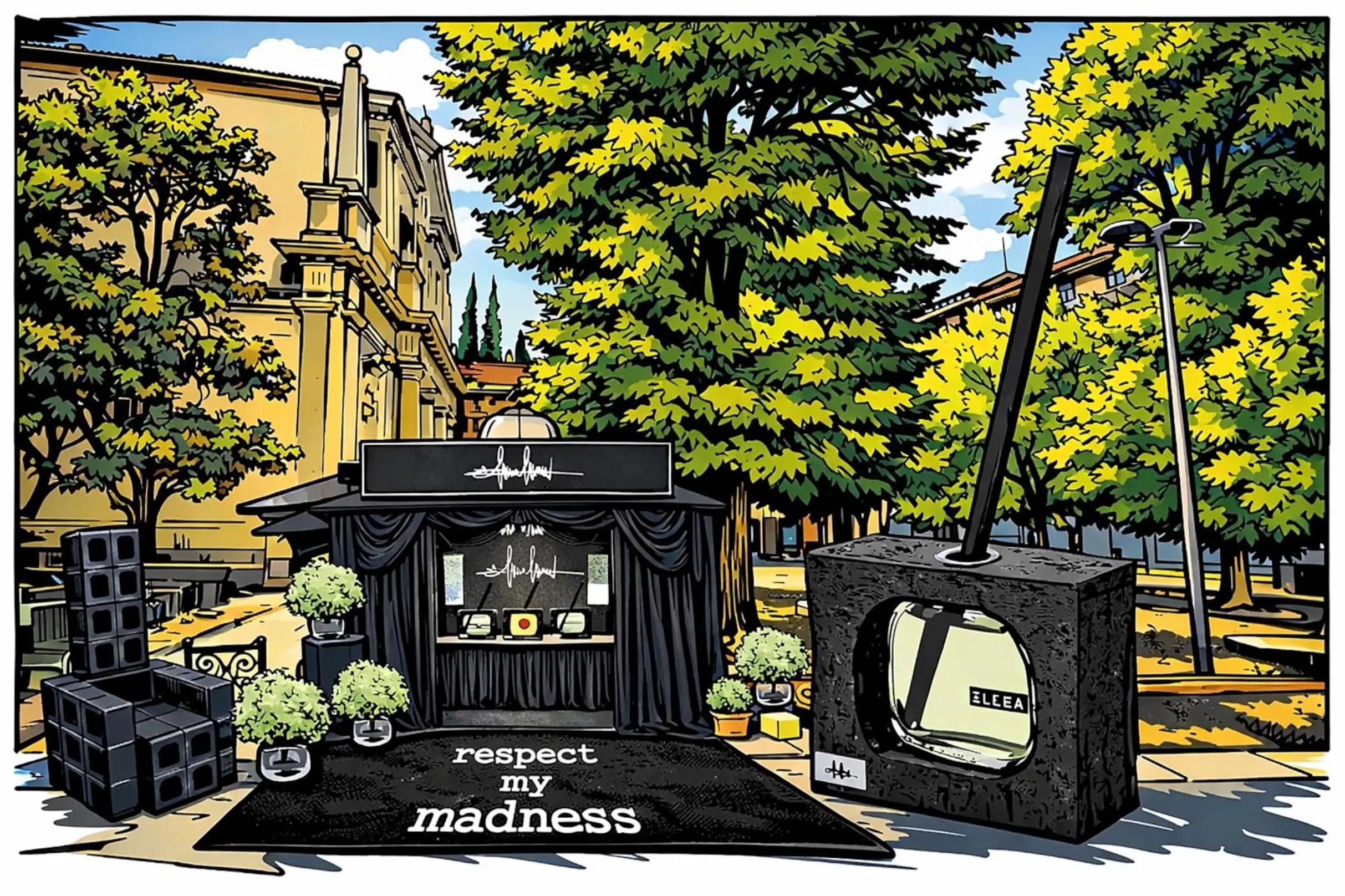 installazione Filippo Sorcinelli Milano Design Week chiosco fiori