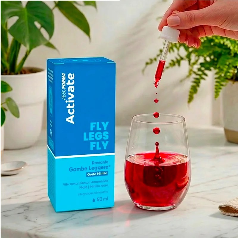 drenante gambe leggere Pesoforma Fly Legs Fly mirtillo