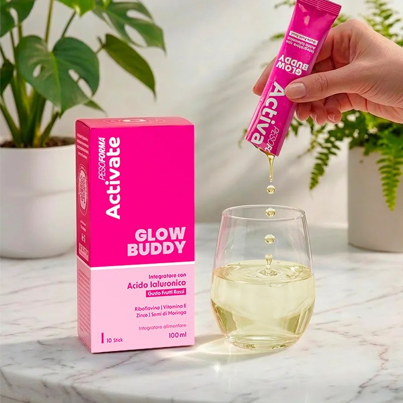 integratore pelle luminosa Pesoforma Glow Buddy frutti rossi