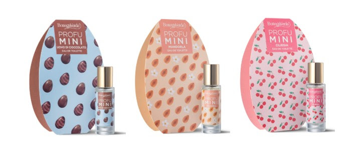 ProfuMINI Bottega Verde in confezione a forma di uovo pasquale con fragranze dolci e primaverili