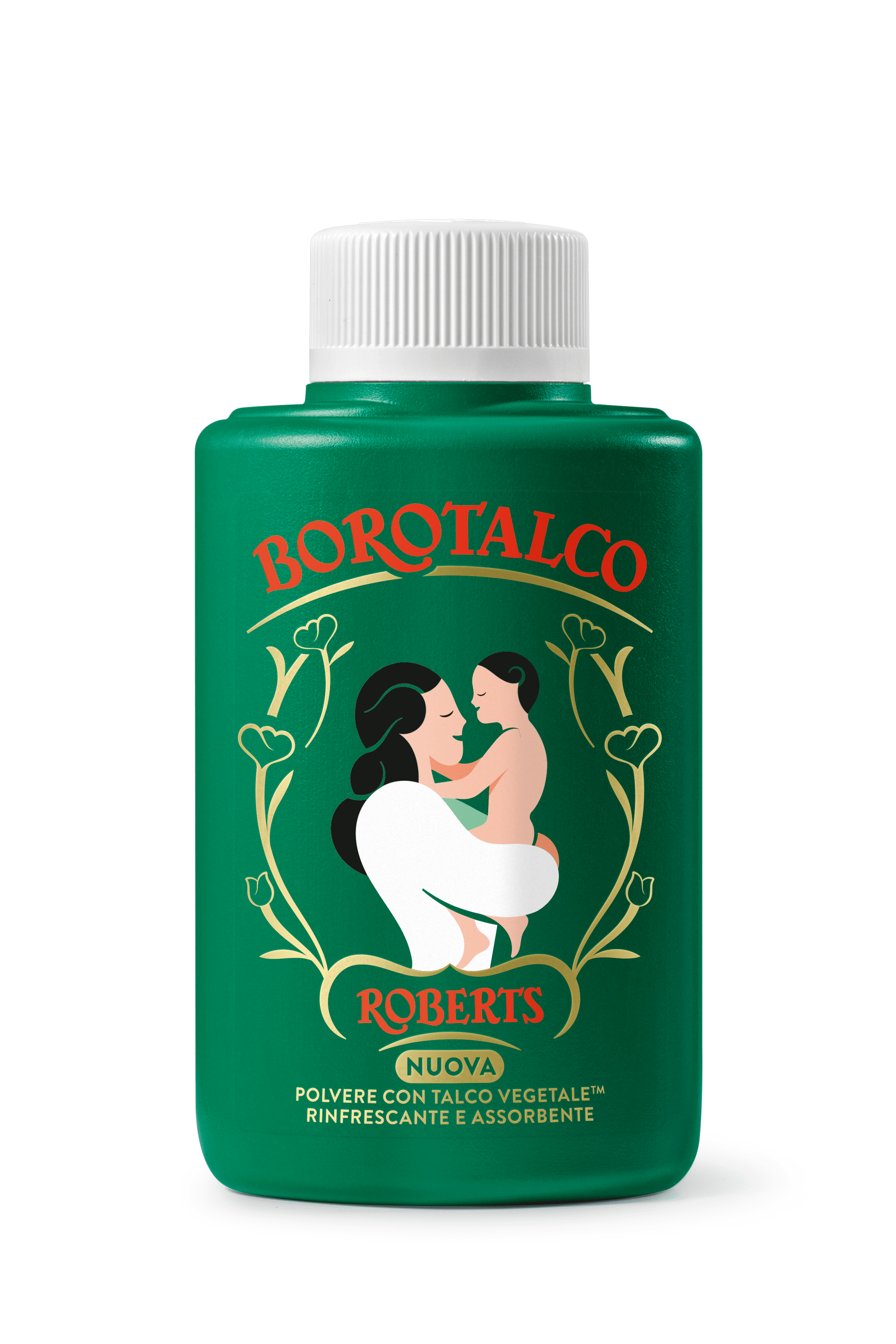 Borotalco polvere per la pelle packaging Festa della Mamma abbraccio