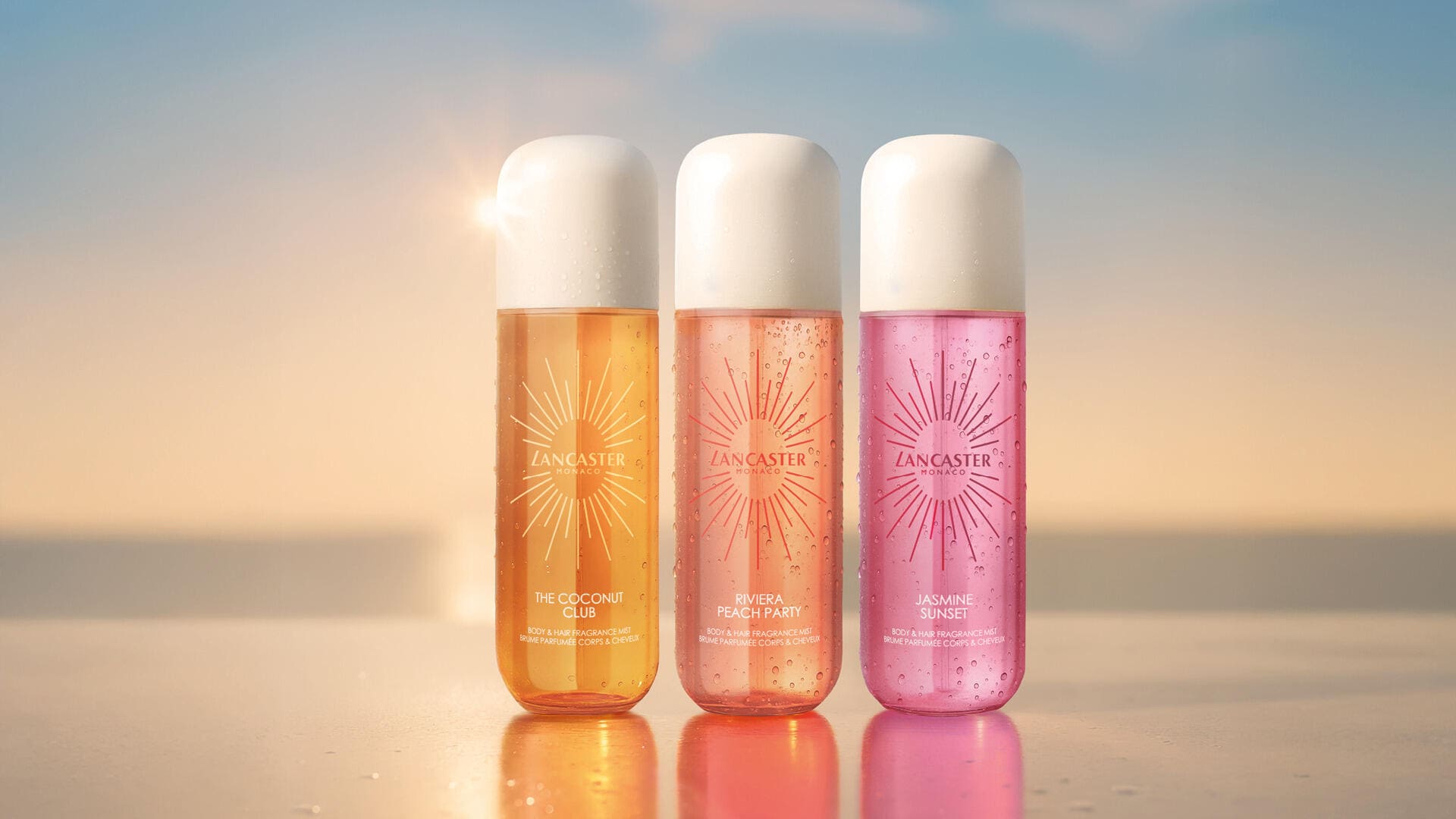 Lancaster Riviera Mists collezione di acque profumate per corpo e capelli