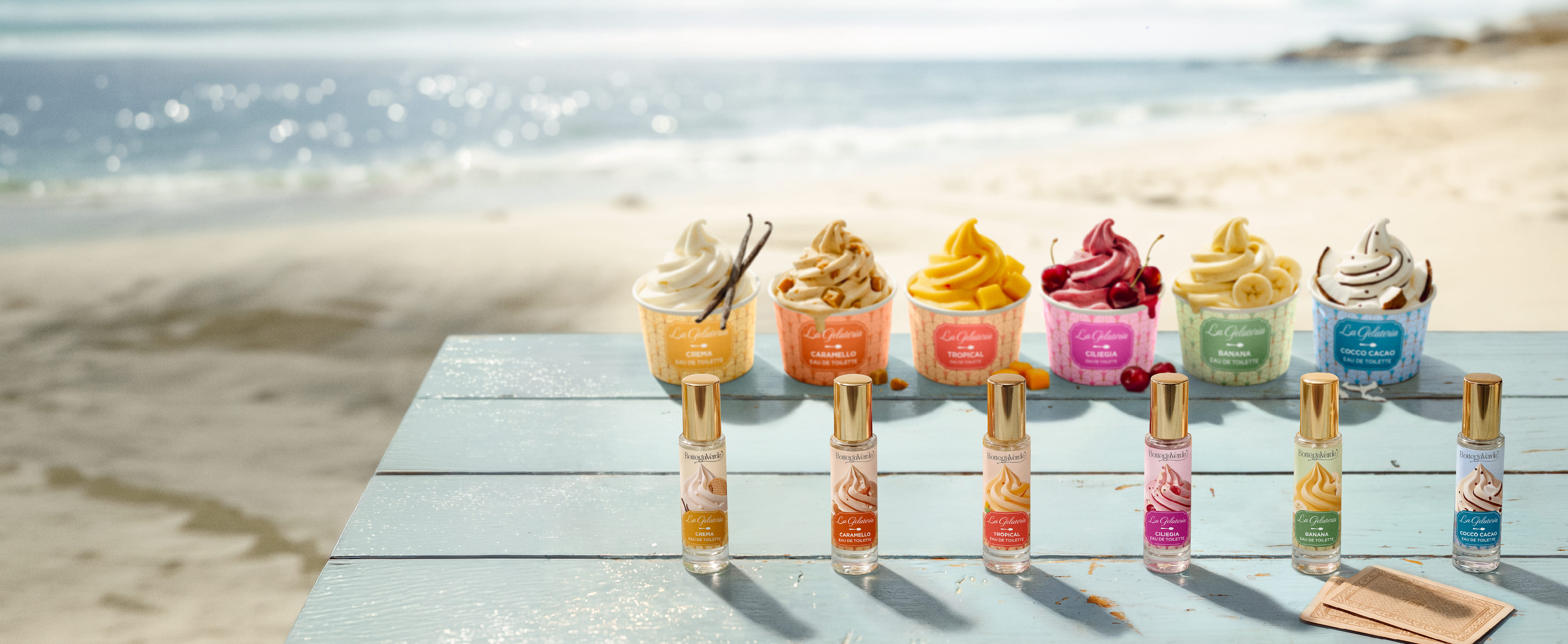 I sei ProfuMINI Bottega Verde ispirati ai gusti del gelato