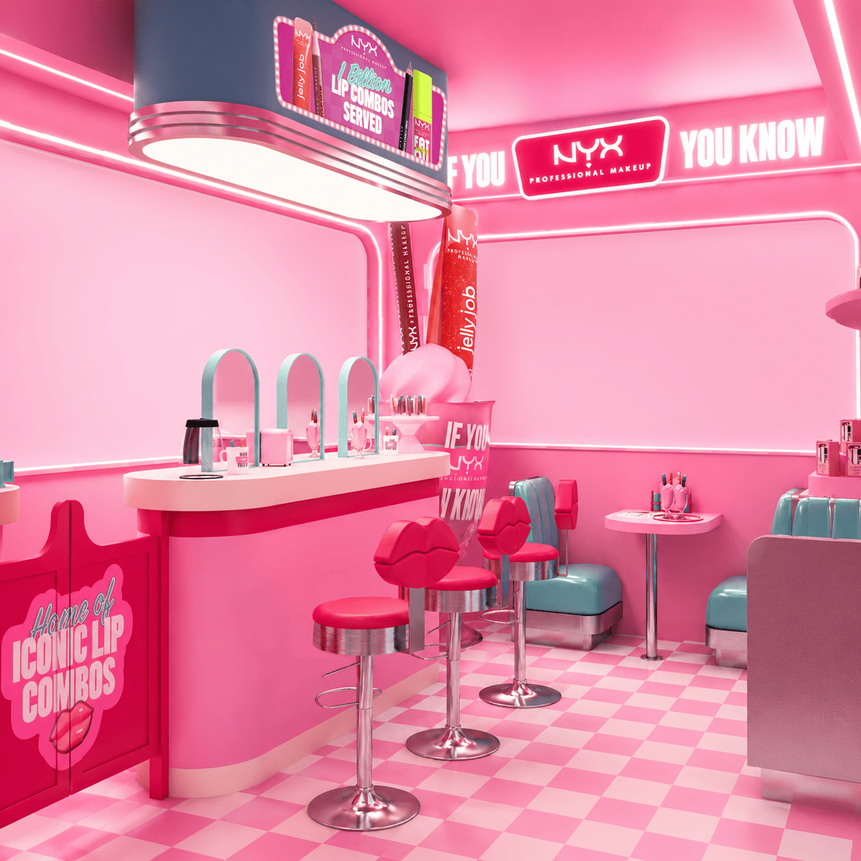 Pop-up NYX Professional Makeup in Piazza San Babila durante la Milano Beauty Week