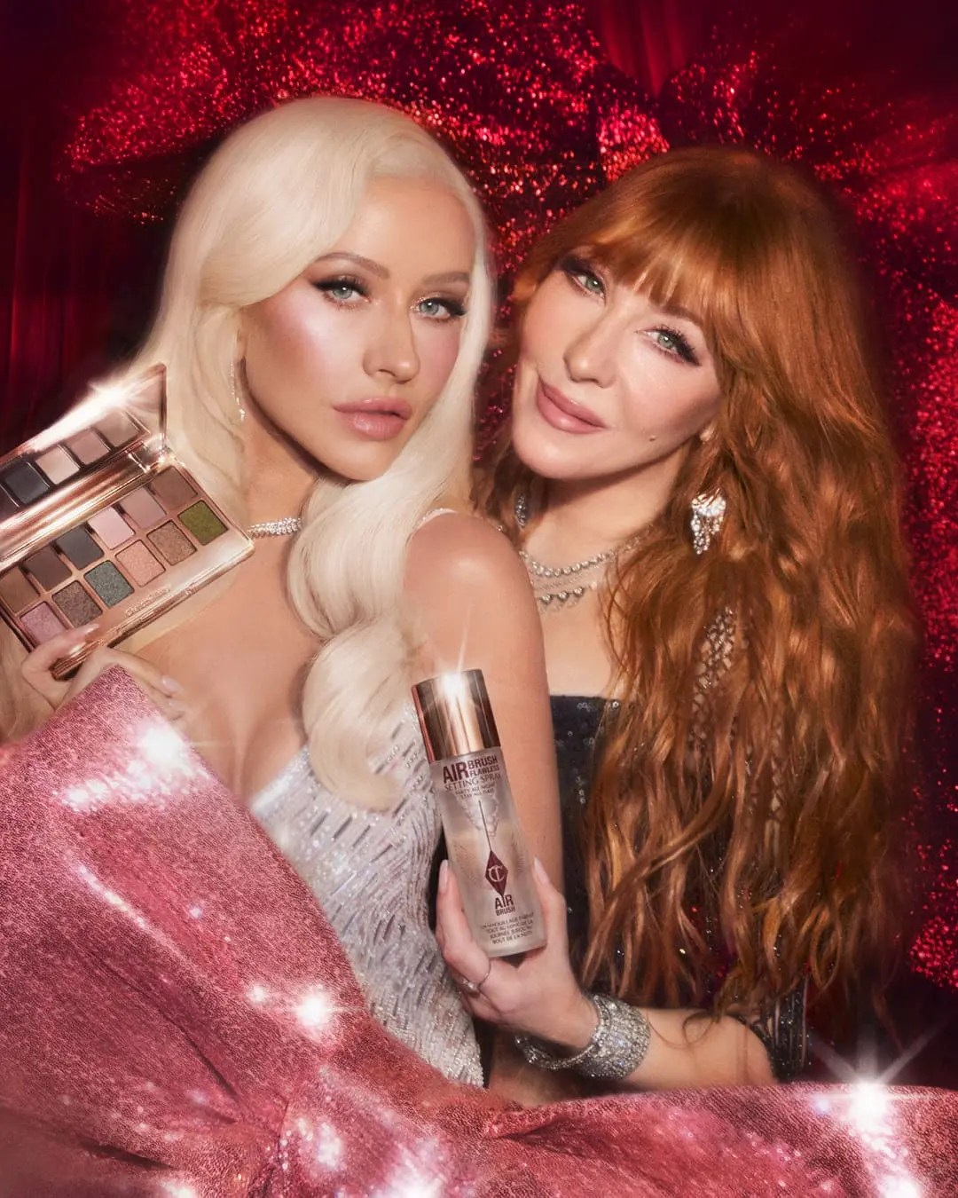 Christina Aguilera e Charlotte Tilbury nella campagna Holiday 2026