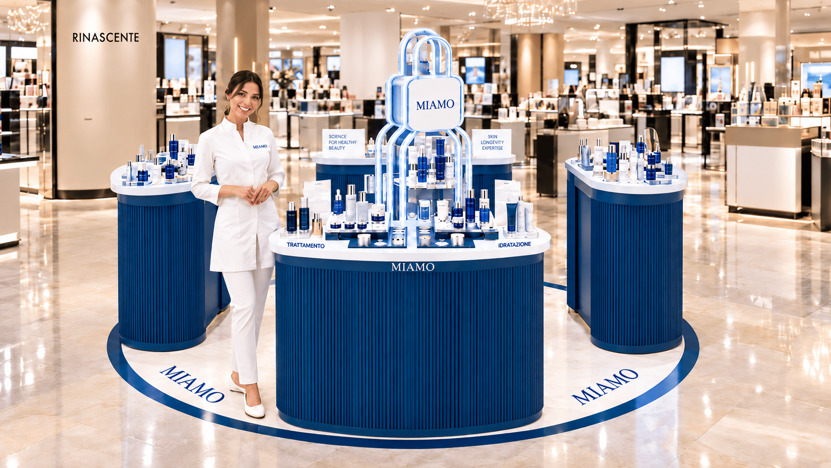 Pop-up Miamo a Rinascente Milano dedicato alla skincare scientifica e alla consulenza personalizzata